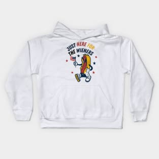 I'm Just Here For The Wieners Funny Fourth of July Kids Hoodie